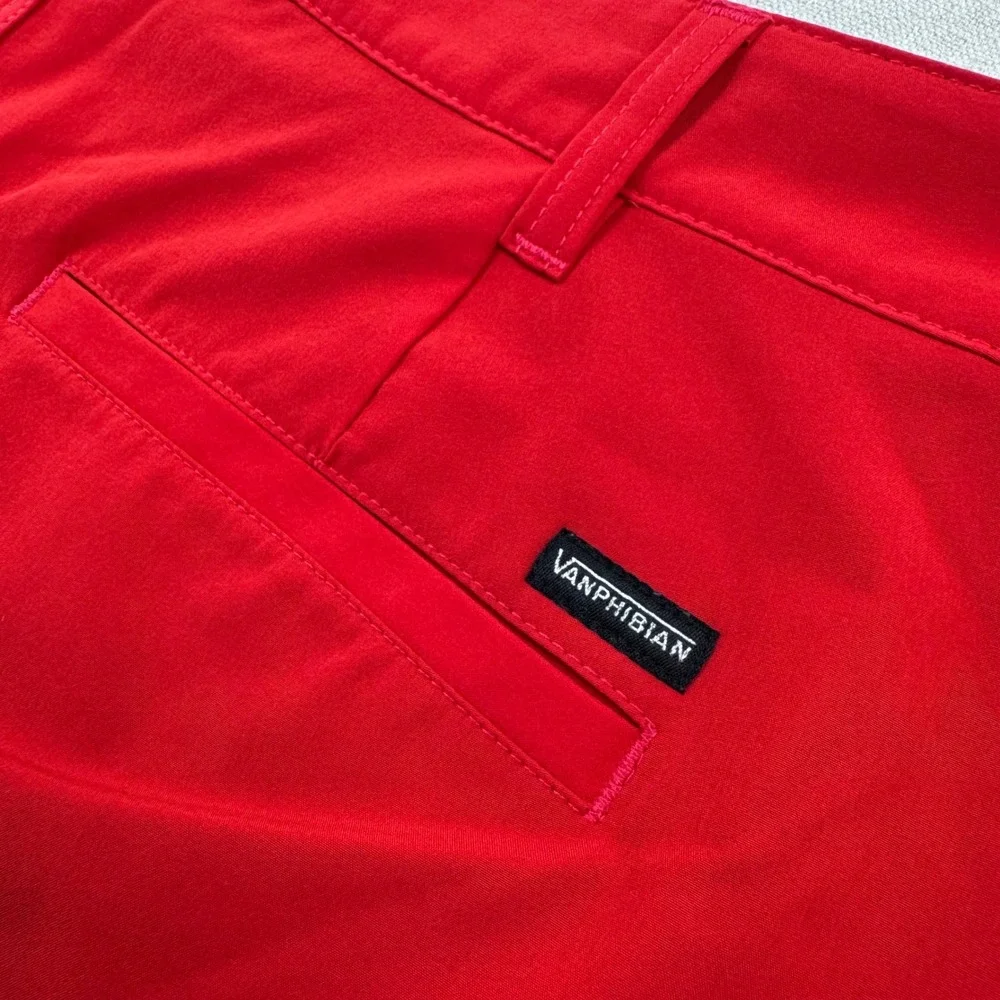 Vans Vanphibian Hybrid Board Shorts Mens 36‎ Red Stretch Swim Trunks Surf Walks